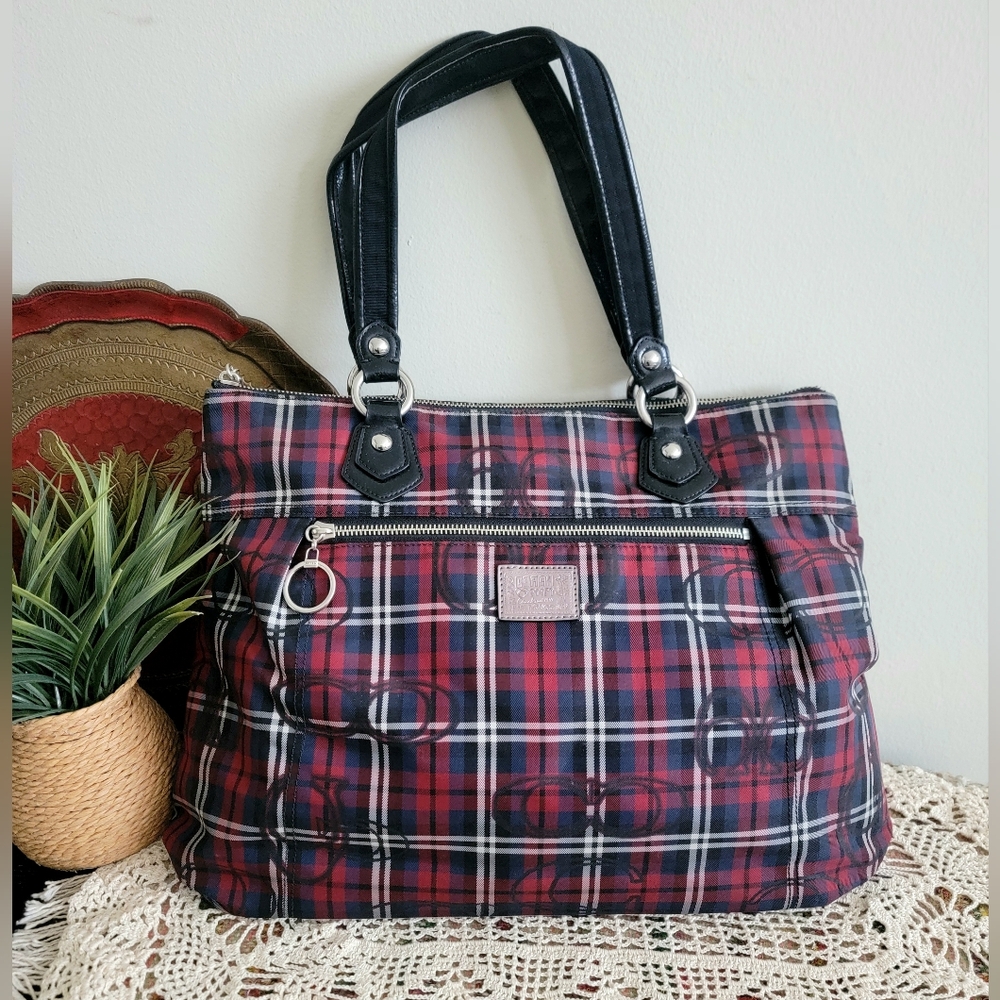 Coach plaid Shoulder bag Rare
